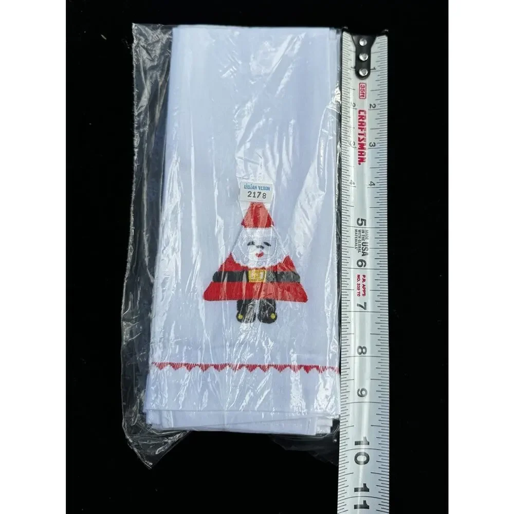 Vintage Lillian Vernon Christmas Towel Embroidered NOS sealed! A28